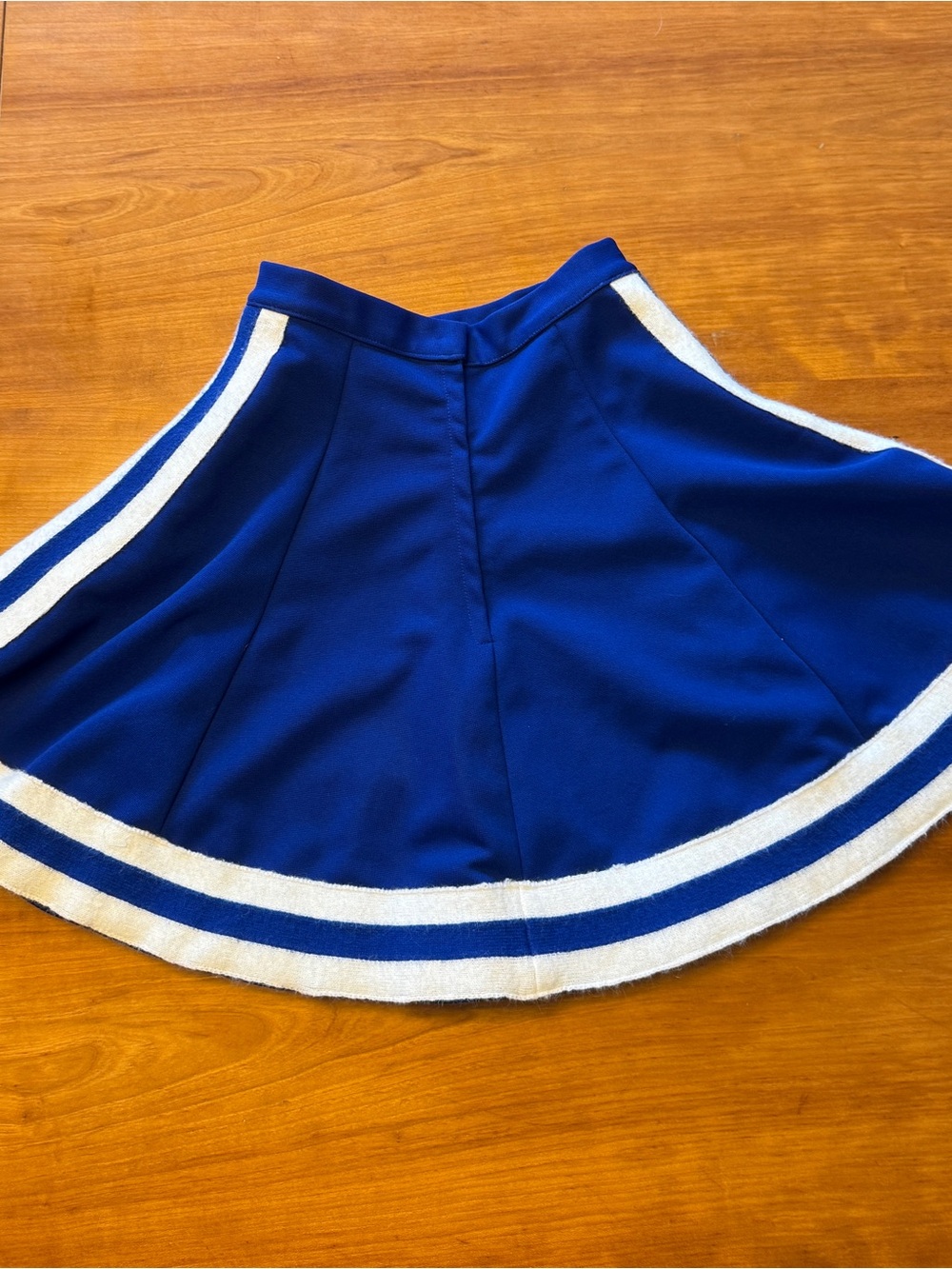Vintage 1980s Royal Blue & White Striped Cheerleader Skirt | A-Line Mini